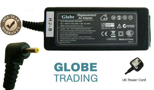 19v 2.1a 40w Replacement Laptop / Notebook Ac - Dc Adapter / Charger For Asus Eee Pc 1005 1005ha 1008 1008ha 1101 1101ha 1104 1104ha 1106 1106ha 1201 & 1201ha With Globe 1 Year Warranty And Uk Mains Lead Included Picture