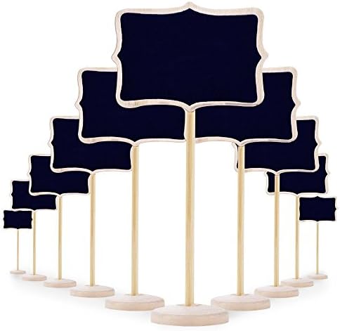 Narrowser 10x Mini Chalkboard Rectangle Shape Blackboards on Stick Stand Place Holder For Wedding Party Decorations