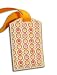 Travel Accessories Orange Circle Fabric Bag Tag with Vinyl Pocket, Id Card, and Snap Closure
