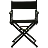 Casual Home Black Frame Canvas Director Chair, 18", Black