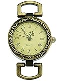 Souarts Antique Bronze Color Round Shape Decorative Pattern Quartz Watch Face