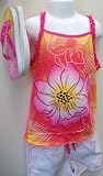 Girl Size 6 Years, 3 Pc Summer Dress, Shirt and Shorts and Flip Flops, Beach Wear