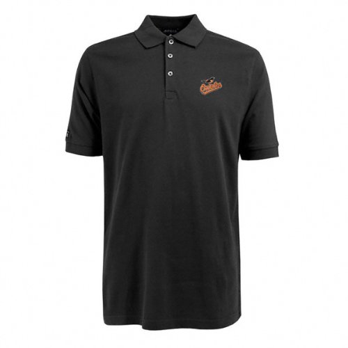 Baltimore Orioles Black Classic Pique Stainguard Polo Shirt