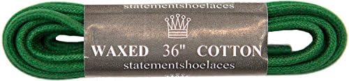 StatementShoelaces Waxed Cotton Thin Round Dress Shoelaces 2 Pair Pack