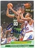 Anthony Avent Autographed/Hand Signed Basketball Card (Milwaukee Bucks)