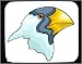 Mouse Pad with head, falcon, puffin, yellow, bird