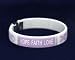 Lavender Ribbon Fabric Bangle Bracelet - Hope, Faith, Love (Adult Size-Retail)