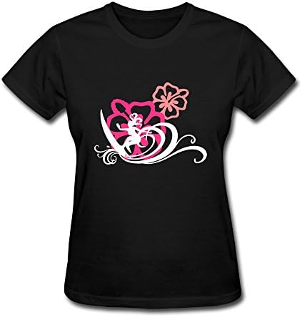 PTCY Personalized Youth Tee Geek Surfing Girl Hawaii US Size M Black