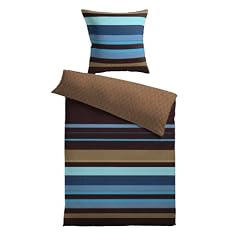 Kinzler B-02616/25 Hochwertige Mikrofaser Bettw�sche Sandra 4-teilig, transferbedruckt mit Rei�verschlu�  80 x 80 cm 40 x 80 cm + 135 x 200 cm + 100 x 200 cm braun / nougat
