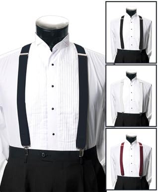 Boy's Solid Color Clip Suspenders