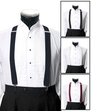 Boy's Solid Color Clip Suspenders