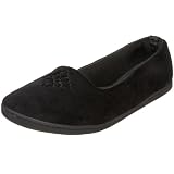 Dearfoams Womens Microfiber Velour Closed Back