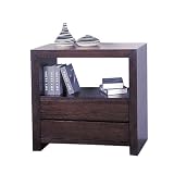 New Pacific Direct Soho Small Shelving with Storage Drawer  36 Inches Tall, Wenge