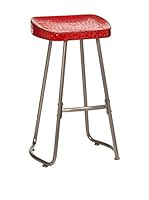 Metal Loft Taburete Artisan Rojo