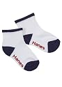 Hanes Toddler Boys Non-Skid Ankle Socks P6 White w/ Asst Heel and Toe 12-24 mo