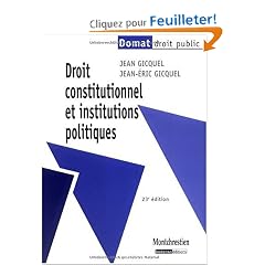 Droit constitutionnel et institutions politiques
