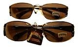 Silver / Gunmetal Frame Full Tinted Smoked Lens Metal Wrap Sunglasses - New !