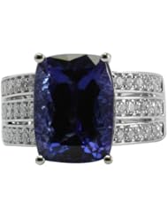 18K Tanzanite Ring with Diamonds(NEW ARRIVAL)