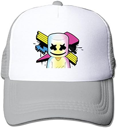 Adult Marshmello face alone DJ Trucker Hat mesh baseball cap (5 colours)