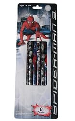 Marvel Spider-man writing supplies - 6pk wood pencils with eraser tops