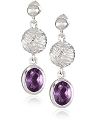 ELLE Jewelry Sterling Silver Amethyst Earrings