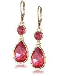 Nine West "Feeling Fine" Stone Double Drop Earrings