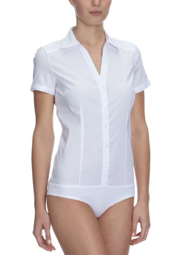 VERO MODA Damen Bluse, 10080994 COUSIN SS BODY G-STRING SHIRT, Gr. 40 (L), Wei&szlig; (OPT.WHITE Preisvergleich