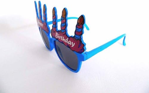 New Happy Birthday Candles Sunglasses - Dark Grey Lens (Blue)