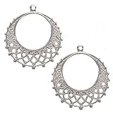 Silver Plate 25mm Hoops For Chandelier Earrings 5 Pair