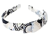L. Erickson USA Coco's Two Tier Headband - Cotton Paisley Blue