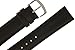 JP Leatherworks Mens Padded Genuine Leather Watchband - Color Black - 24mm Width - Extra Long Watch Band