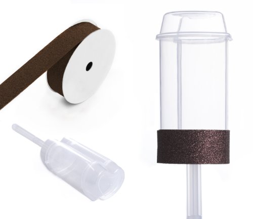 Dress My Cupcake DMC91934 Heart Shaped Clear Push Pops 100-Pack Plastic Containers with Lid DIY Kit, Chocolate Brown Glitter