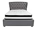 Flash Furniture Barletta Tufted Upholstered Full Size Platform Bed in Light Gray Fabric with Pocket Spring Mattress