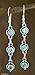 Blue topaz drop earrings, 'Island title=