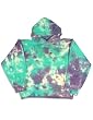 Ocean Blue - Girls Long Sleeve Pullover Tie Dye Hoodie Sweatshirt Jacket, Purple, Blue