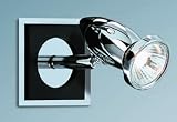Lyco Spotlights Comet Black and Polished Chrome Single Spotlight Max 1 x 50 watt GU10 bulb