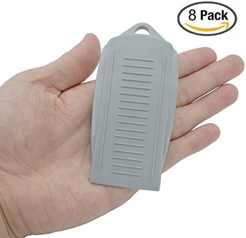 Nicedec 2-Pack Heavy Duty Stainless Steel Door Stoppers with Rubber Bank and Top, Non-Slip 1.18 Inch high Door Wedge, Door Stops