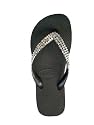 SWAROVSKI CRYSTAL HAVAIANAS SANDALS THONGS FLIP FLOPS BLACK/CLEAR U.S. SIZES 4-10