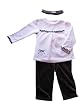 Minibasix Infant Girl Fuzzy Pink & Brown Pants Set