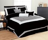 High Quality Soft Micro Suede Comforter Set Bedding-in-a-bag, Grey - Queen