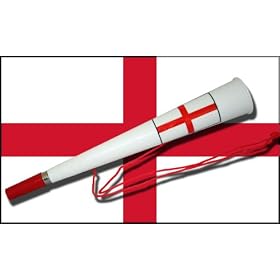 Vuvuzela Style St George England Horn Trumpet South African Horn - Large 14 Inch Model.