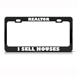 Realtor I Sell Houses House Metal Career Profession license plate frame Holder