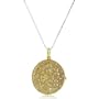 Sterling Silver Gold Plated Round CZ Locket