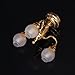 Brass Chandelier 3 Arm Lamp LED Glass Shade Ceiling Light 1:12 Dollhouse (Style 1)