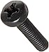 Small Parts M48D7985AB Steel Pan Head Machine Screw, Black Oxide Finish, Meets DIN 7985, #2 Phillips Drive, M4-0.7 Thread Size, 8 mm Length, Fully Threaded, Import (Pack of 100)