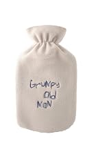 Grumpy Old Man Hot Water Bottle, Light Beige