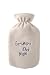 Grumpy Old Man Hot Water Bottle, Light Beige
