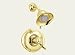 Delta T17255-PB Victorian Scald-Guard Shower Faucet Trim Only, Polished Brass