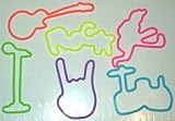 Rock Music ~ Fun Bandz Shaped Rubber Band Bracelets 12 pack