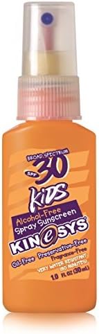 KINeSYS SPF 30 Kids Sunscreen Spray, Alcohol-Free Fragrance-Free, Travel Size, 1 Ounce by KINeSYS